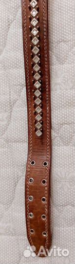 Ошейник на крупную породу собак. 78см. Натур.кожа