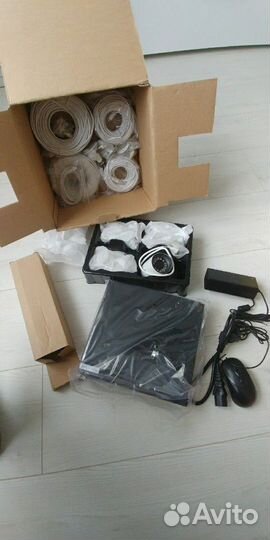 Комплект видеонаблюдения 4шт. IP камер проводной