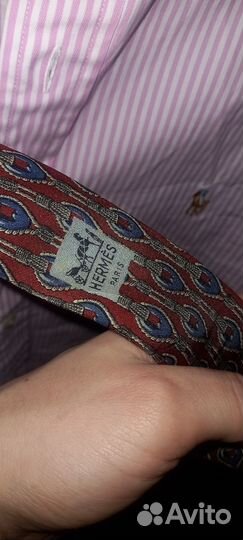 Галстук hermes шелк