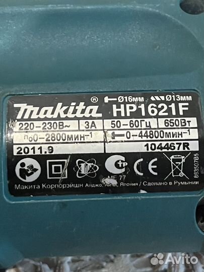 Ударная дрель Makita HP1621F
