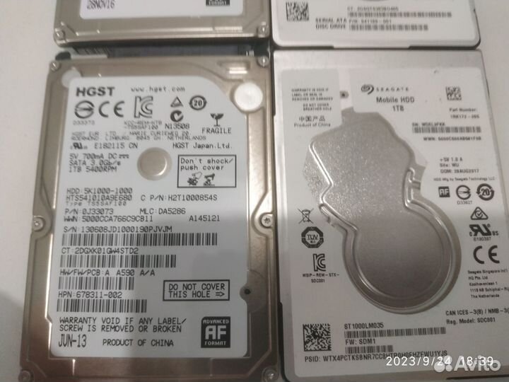 Жесткие диски на 1 тб SATA 2.5 HDD