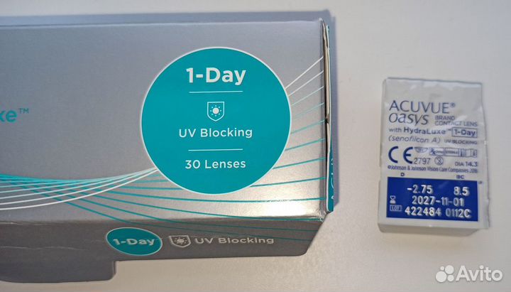 Линзы контактные однодневные Acuvue Oasys