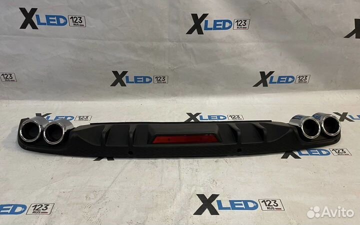 Диффузор заднего бампера Skoda Octavia A7 стиль RS