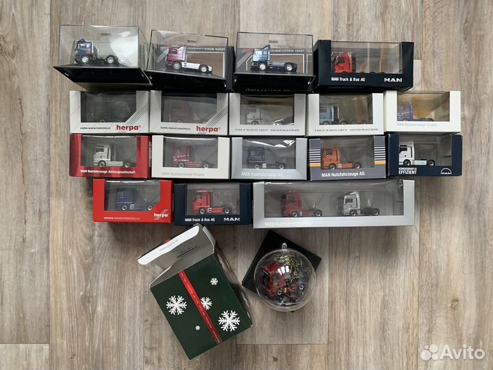 Модели тягачей MAN PC-box 19 штук herpa 1:87