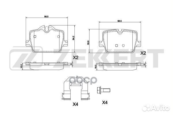 Колодки торм. диск. задн. BMW 3 (G20 G80 G28) 1