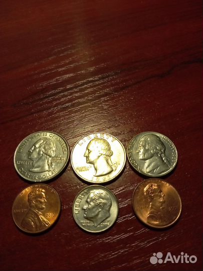 Монеты США и Англии