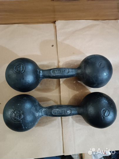 Гантели литые СССР по 7кг