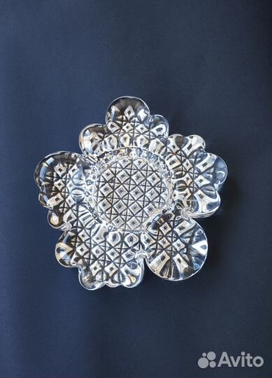 Роскошная хрустальная пепельница СССР