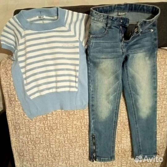 Вещи пакетом девочке 116-122 см