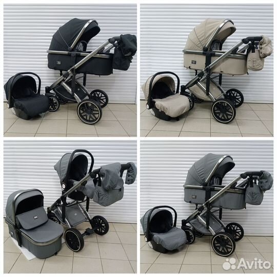 Новая коляска 3 в 1 с супер-амортизацией Luxmom