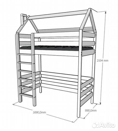 Детская подростковая кровать