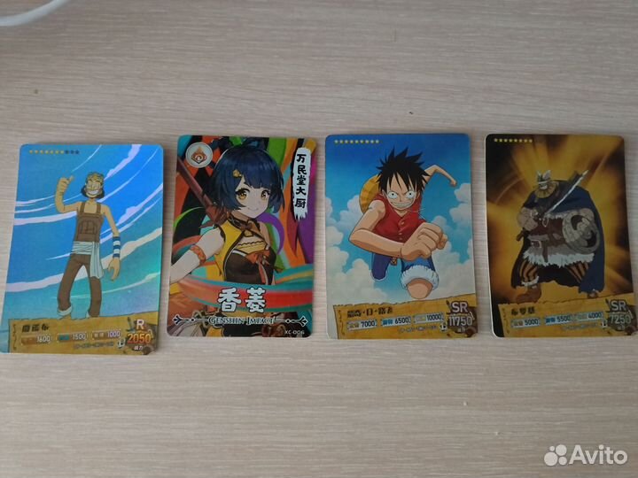 Карточки Genshin impact, One piece