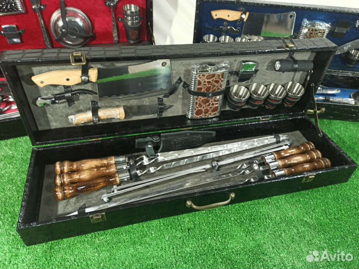 Наборы шашлычные (шампуры в кейсе)