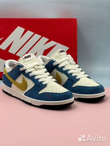 Найки (Nike) Dunk Low Kasina Industrial Blue кросс