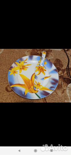 Новая Тарелка для торта с лопаткой