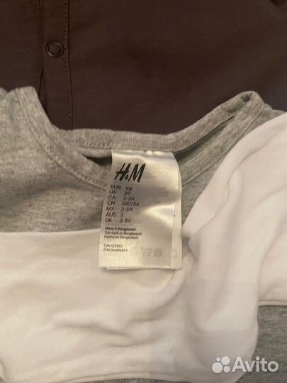 Боди слип hm 92-98 размер