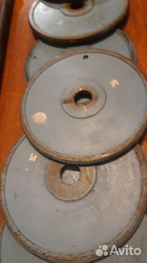 Штанга, гантели, гриф, блины времён СССР