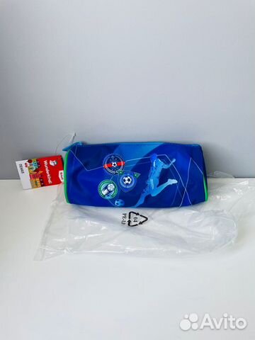 Новый пенал-тубус Erhaft Футбол, голубой/синий