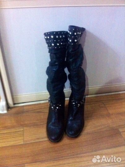 Сапоги кожанные зимнее