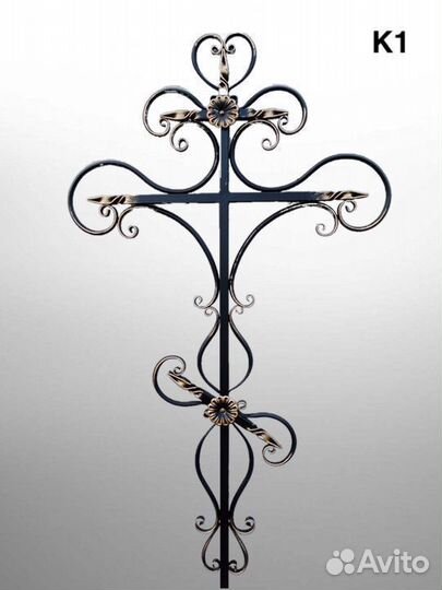 Крест на могилу кованый