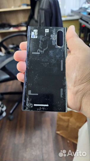 Samsung Note 10 крышка оригинал серая