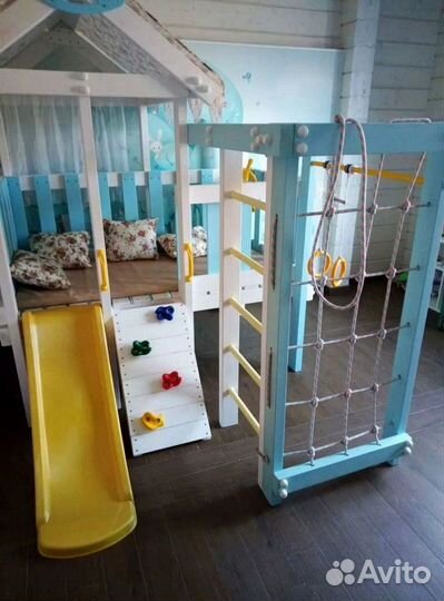 Детский игровой комплекс с горкой для дома