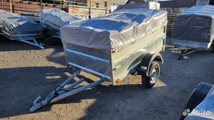 Легковой прицеп крепыш 2/1.3 высокий борт и тент