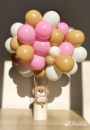 Коробка сюрприз с воздушными шарами