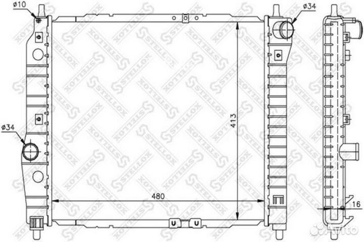 Stellox 1025193SX Радиатор охлаждения Chevrolet Av