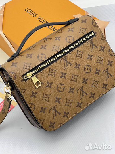 Сумка женская louis vuitton кожаная коричневая