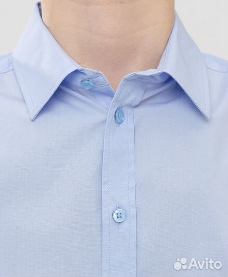 Сорочка голубая с коротким рукавом p 152