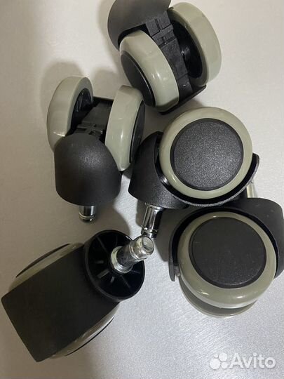 Колесико (5 шт)прорезинненое на офисное кресло