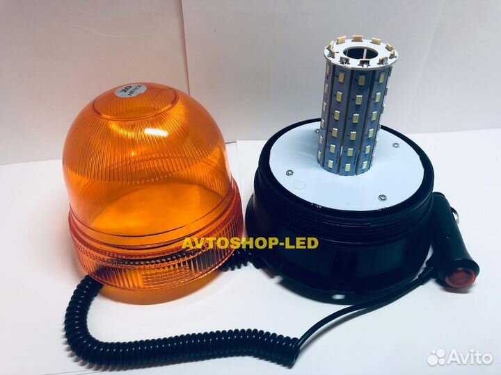 Проблесковый маячок желтый 60LED 10-30V