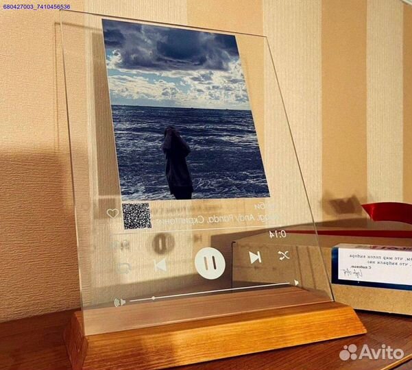 Трек пластинка на стекле с фото