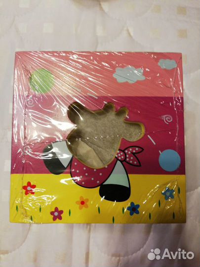 Игрушка ящик геометрик дерево новая