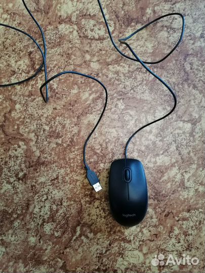 Мышь проводная Logitech B100