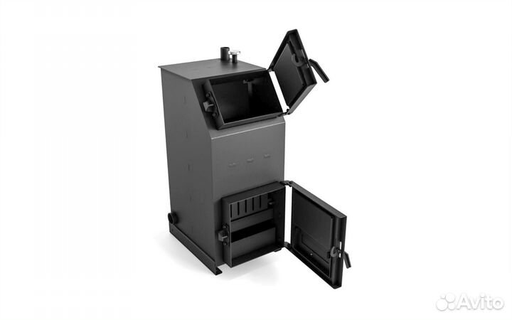 Твердотопливный котёл с увеличенной топкой