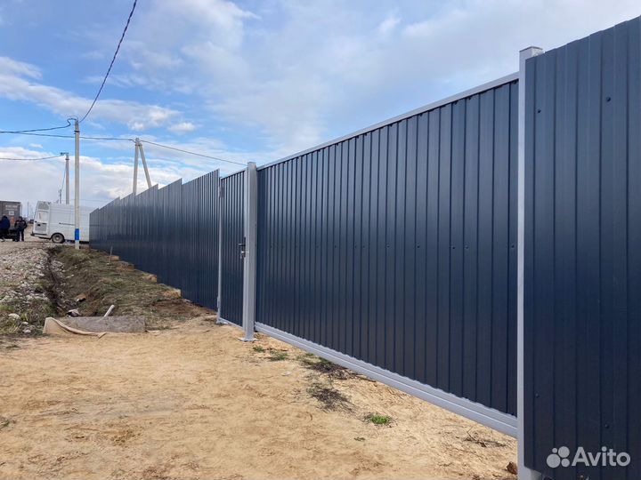 Забор из профлиста под ключ