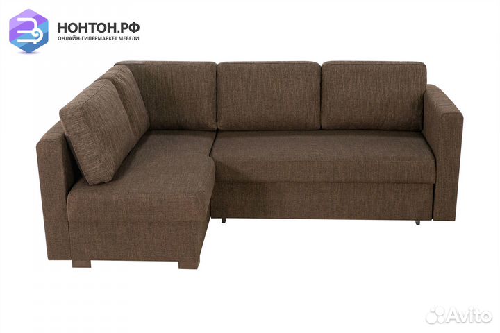 Диван угловой дельфин Джессика 2 коричневый