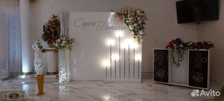 Оформление зала для свадьбы