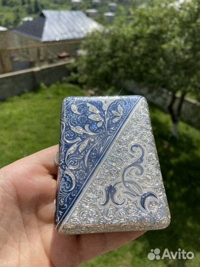 Портсигар серебряный 875 пробы