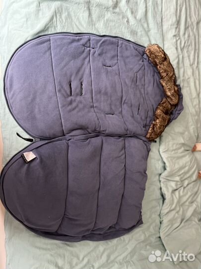 Теплый конверт с опушкой petit royal