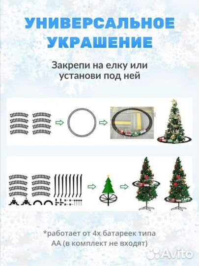 Новогодний Поезд, железная дорога на ёлку