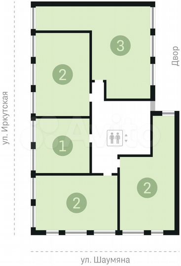 2-к. квартира, 67,1 м², 8/17 эт.
