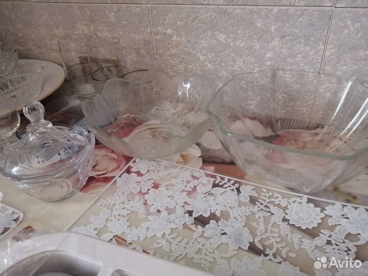 Блюдо, хрусталь, стекло, посуда, тарелки