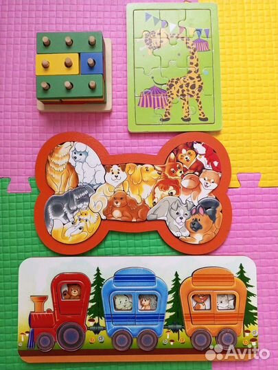 Развивающие деревянные игрушки пакетом