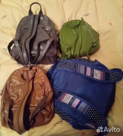 Рюкзак женский натуральная кожа бу