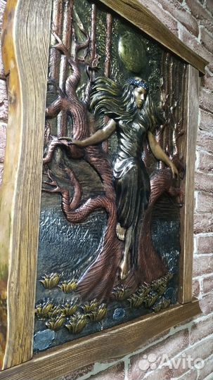 Панно-барельеф. Славянская мифология богиня Мара