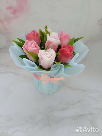 Букет из мыльных цветов