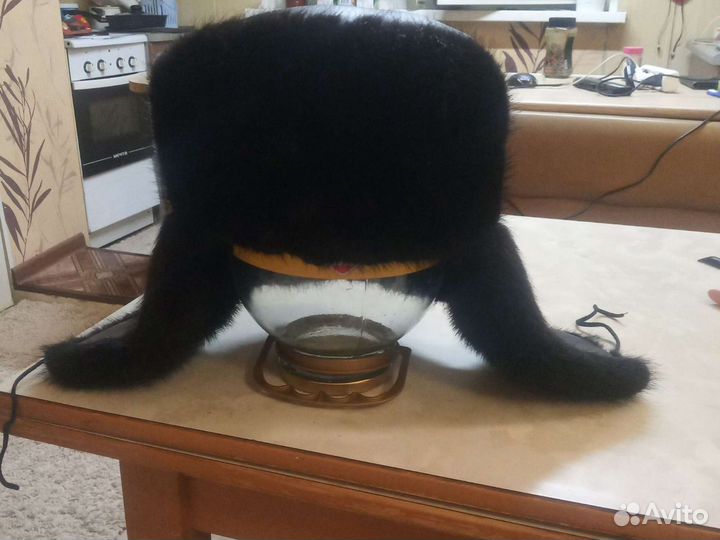 Норковая шапка мужская ушанка